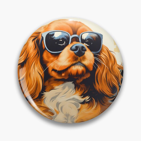 Item preview, Cavalier king charles spaniels mini dog breed black and tan puppy cute illustration designed and sold by NBSStore.
