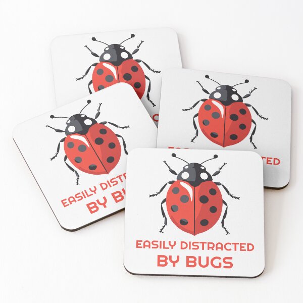 Item preview, Easily distracted by bugs - ladybug designed and sold by twisted-dot.