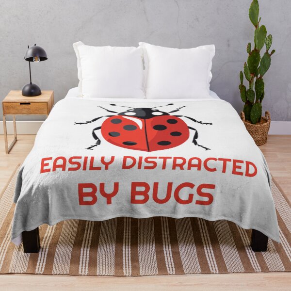 Item preview, Easily distracted by bugs - ladybug designed and sold by twisted-dot.