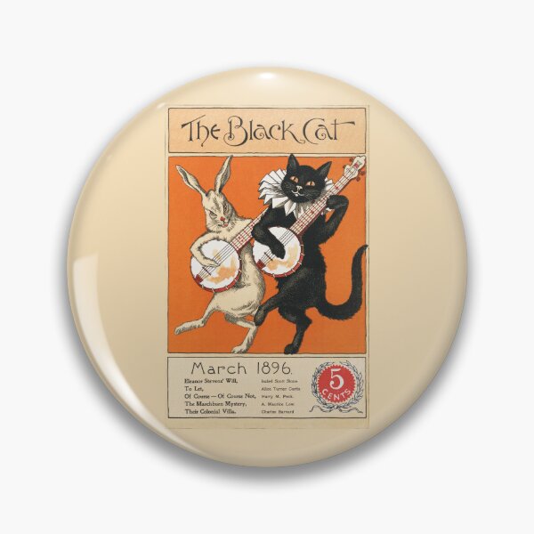 Item preview, Nelly Littlehale Murphys Deframed Black Cat - Vintage March 1896 Print designed and sold by EmeraldeaArt.