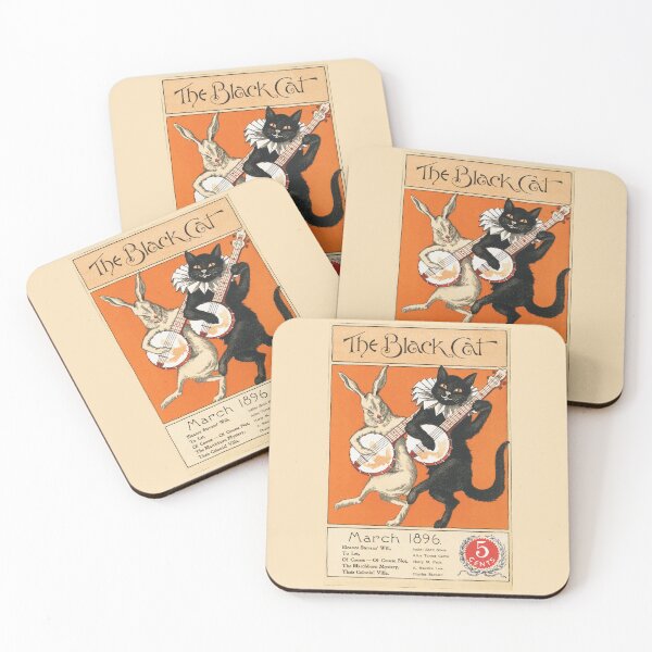 Item preview, Nelly Littlehale Murphys Deframed Black Cat - Vintage March 1896 Print designed and sold by EmeraldeaArt.