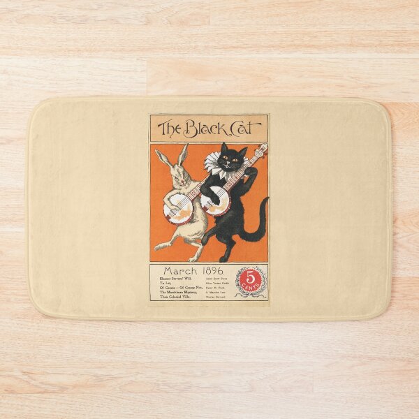 Item preview, Nelly Littlehale Murphys Deframed Black Cat - Vintage March 1896 Print designed and sold by EmeraldeaArt.