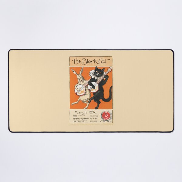 Item preview, Nelly Littlehale Murphys Deframed Black Cat - Vintage March 1896 Print designed and sold by EmeraldeaArt.