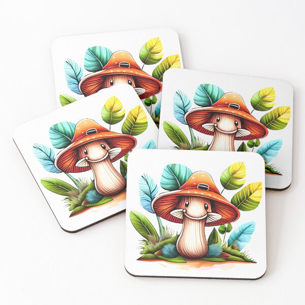 Item preview, Funny cartoon mashroom in the forest designed and sold by e-stall4U.