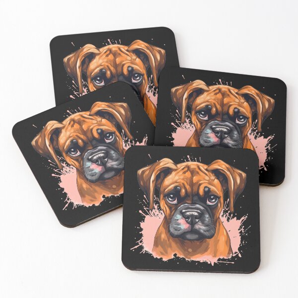 Item preview, Cute boxer dog breed puppy illustration designed and sold by NBSStore.