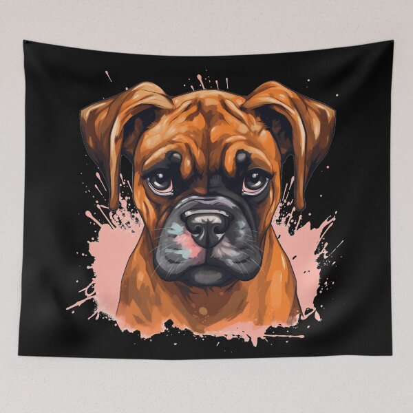Item preview, Cute boxer dog breed puppy illustration designed and sold by NBSStore.