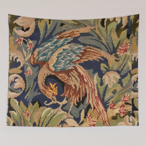 Item preview, Needlepoint embroidery of phoenix from Paris designed and sold by ricoflinn.