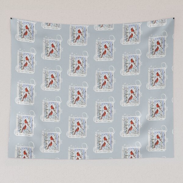 Item preview, Winter Red Cardinal Birds in Snowy Birch Trees Snowflake Graphic designed and sold by Cute & Sassy Custom Gifting Boutiques.