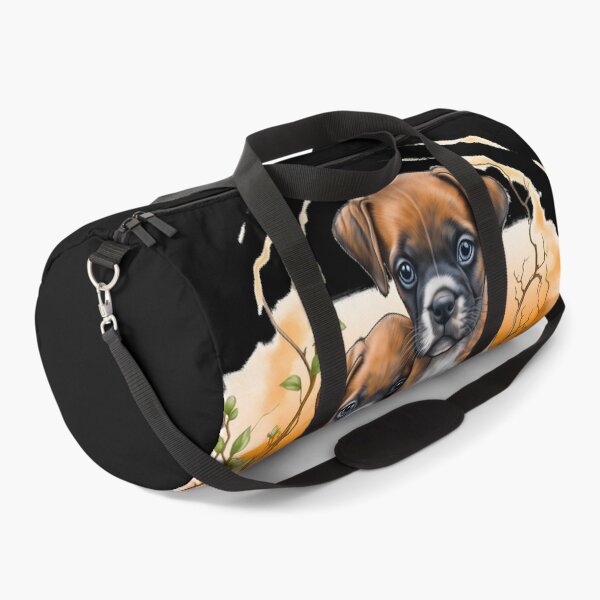 Item preview, Cute boxer dog breed puppies in nature illustration designed and sold by NBSStore.