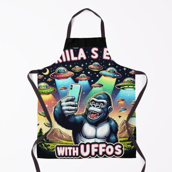 Item preview, Gorilla Selfie with UFOs designed and sold by Master-Print.