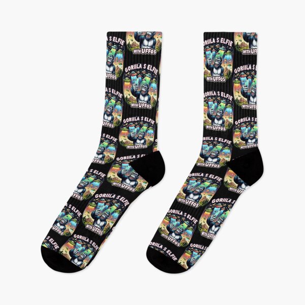 Item preview, Gorilla Selfie with UFOs designed and sold by Master-Print.