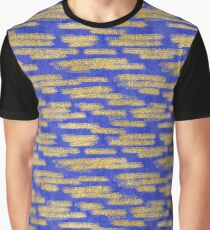 Fancy Gold Brush Pattern Graphic T-Shirt
