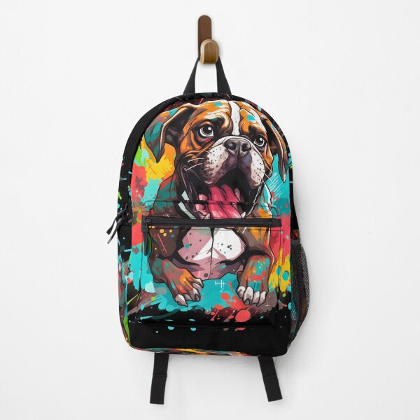 Item preview, Cute boxer dog breed colorful illustration designed and sold by NBSStore.