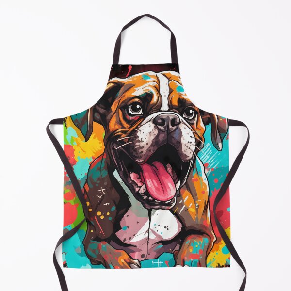 Item preview, Cute boxer dog breed colorful illustration designed and sold by NBSStore.