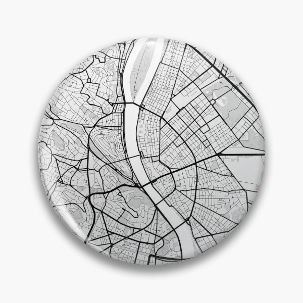 Item preview, Budapest Street Map designed and sold by feether-store.