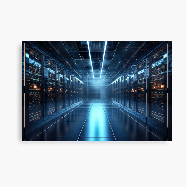 Item preview, Technology background of Data processing with server room designed and sold by frequent-art.