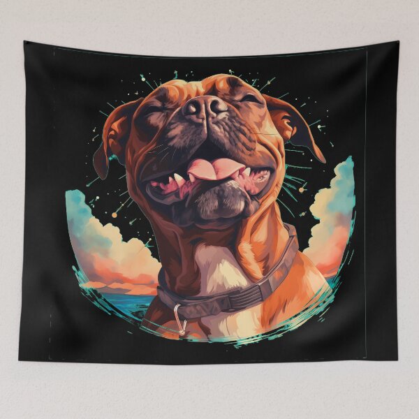 Item preview, Cute boxer dog breed illustration designed and sold by NBSStore.