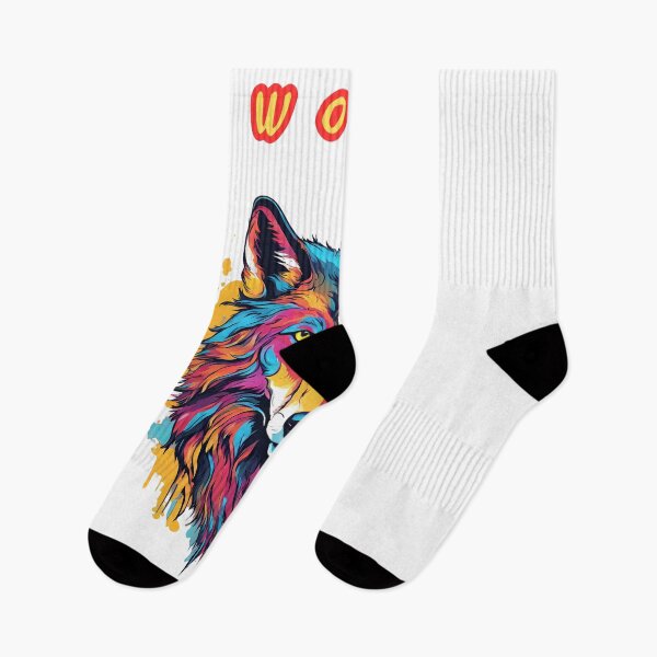 Item preview, For animal lovers.  A colorful rainbow wolf designed and sold by GroonSpace.
