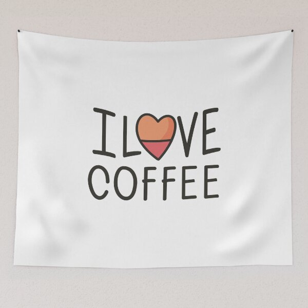 Item preview, I Love Coffee Art: Java Joy with Rainbow Heart designed and sold by HahaHandlesHub.