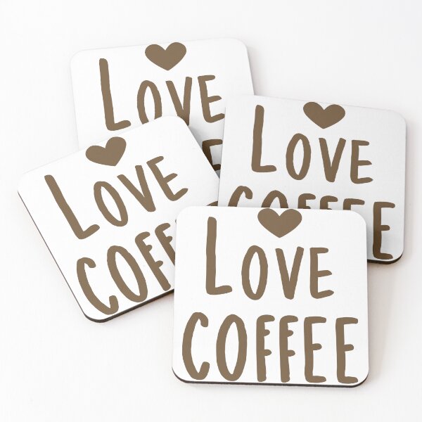 Item preview, Love Coffee Minimalist Typography - Heart Dark Brown designed and sold by HahaHandlesHub.