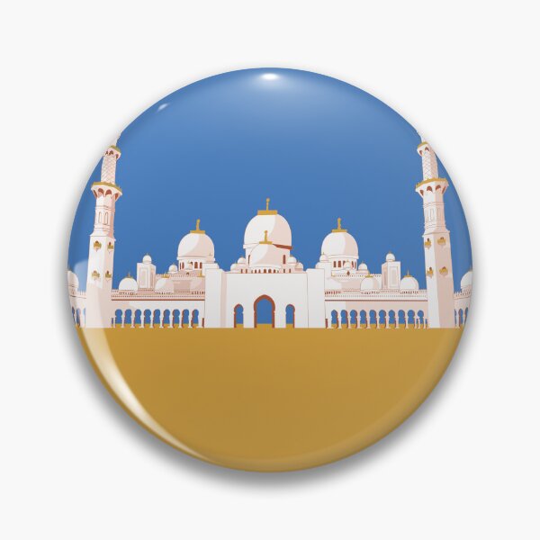 Item preview, Minimalist Abu Dhabi Grand Mosque designed and sold by ThomasTreeArt.