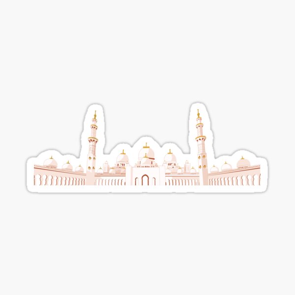 Item preview, Minimalist Abu Dhabi Grand Mosque designed and sold by ThomasTreeArt.