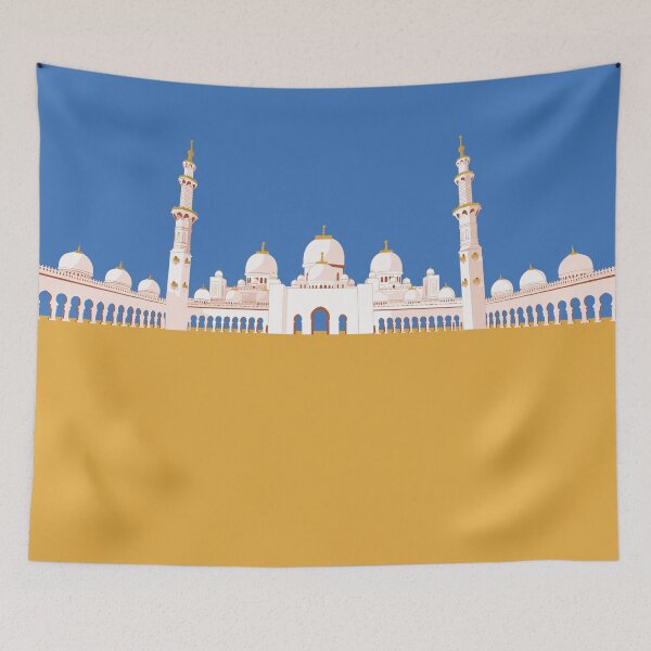 Item preview, Minimalist Abu Dhabi Grand Mosque designed and sold by ThomasTreeArt.