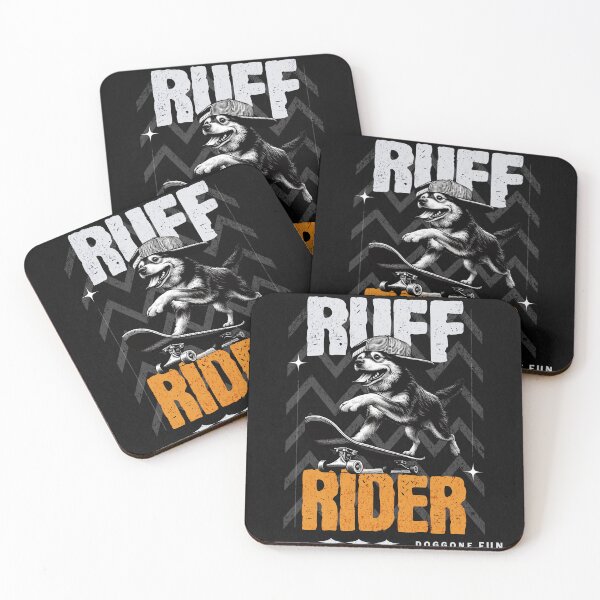 Item preview, Skateboarding Dog Ruff Rider is Doggone Fun designed and sold by gleefulme.