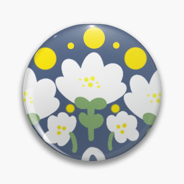 Item preview, Folkart cottagecore white flowers designed and sold by ArtbyLinnzy.