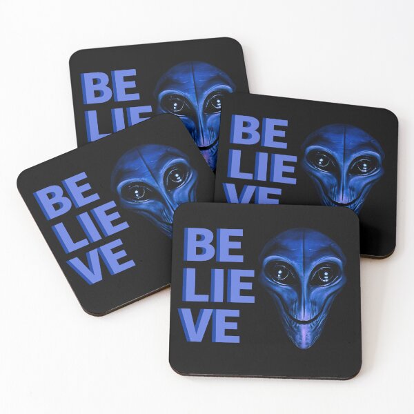 Item preview, believe ufo face blue design designed and sold by La Loca.