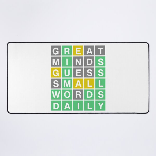Item preview, Wordle - Great Minds Guess Small Words Daily designed and sold by Riverside-Moon.
