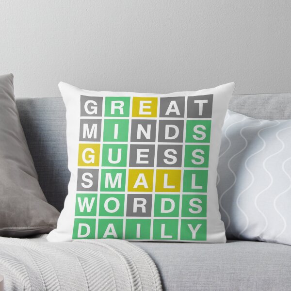 Item preview, Wordle - Great Minds Guess Small Words Daily designed and sold by Riverside-Moon.