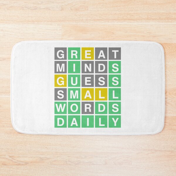 Item preview, Wordle - Great Minds Guess  Small Words Daily designed and sold by Riverside-Moon.