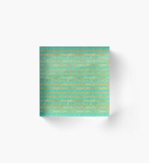 Fancy Gold Brush Pattern Acrylic Block