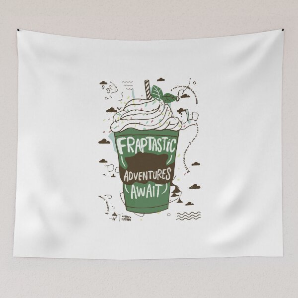 Item preview, Chilled Coffee Illustration: Frap Adventures Await designed and sold by HahaHandlesHub.