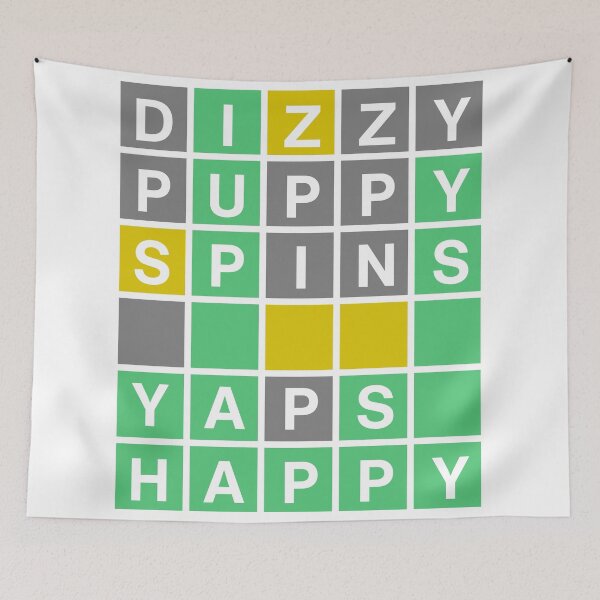 Item preview, Wordle - Dizzy Puppy Spins, Yaps, Happy designed and sold by Riverside-Moon.