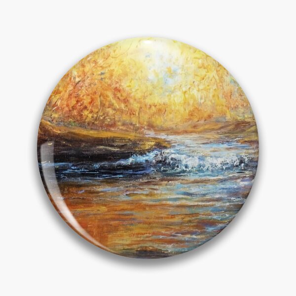 Item preview, Music of the stream, river passing through the woods under the sun, painting designed and sold by clon-dot-net.