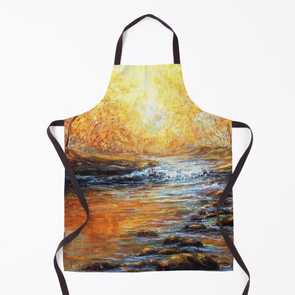 Item preview, Music of the stream, river passing through the woods under the sun, painting designed and sold by clon-dot-net.
