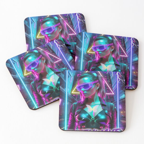 Item preview, Synthwave Neon Girl designed and sold by Pixelfunk.