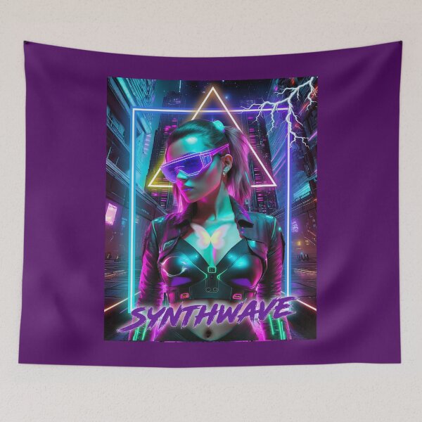 Item preview, Synthwave Neon Girl designed and sold by Pixelfunk.