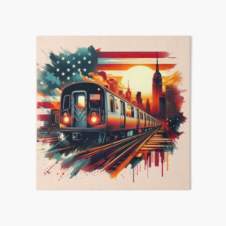 Artikel-Vorschau von New Yorker U-Bahn NYC U-Bahn-Zug, designt und verkauft von MayaDelaye.