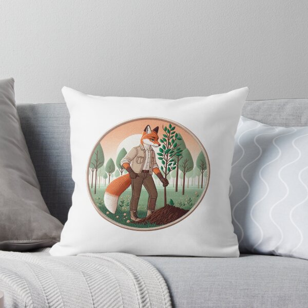 Item preview, Forest Guardian: Fox Planting Tree, Eco Preservation designed and sold by #Adulting Central.