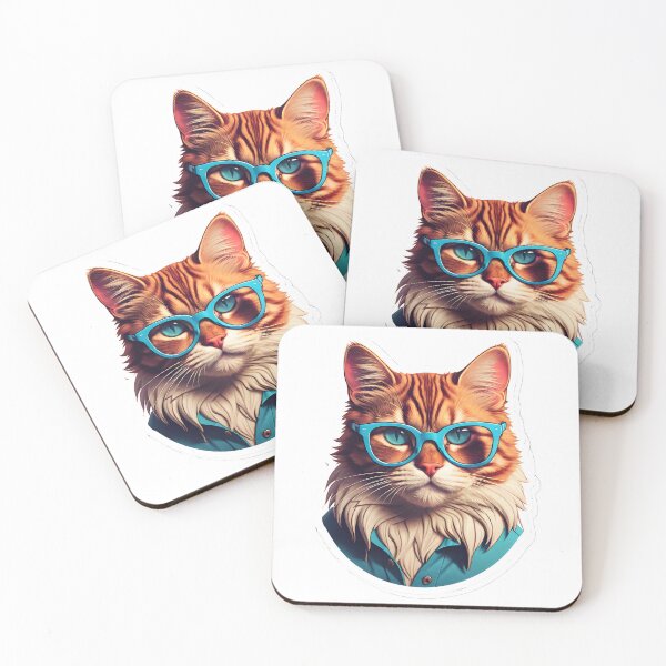 Item preview, Cat with glasses designed and sold by Gabriel0x.
