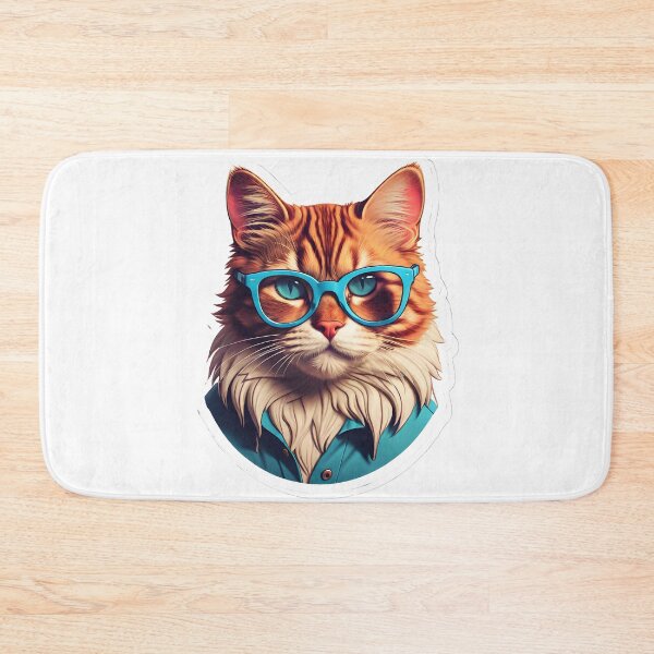 Item preview, Cat with glasses designed and sold by Gabriel0x.