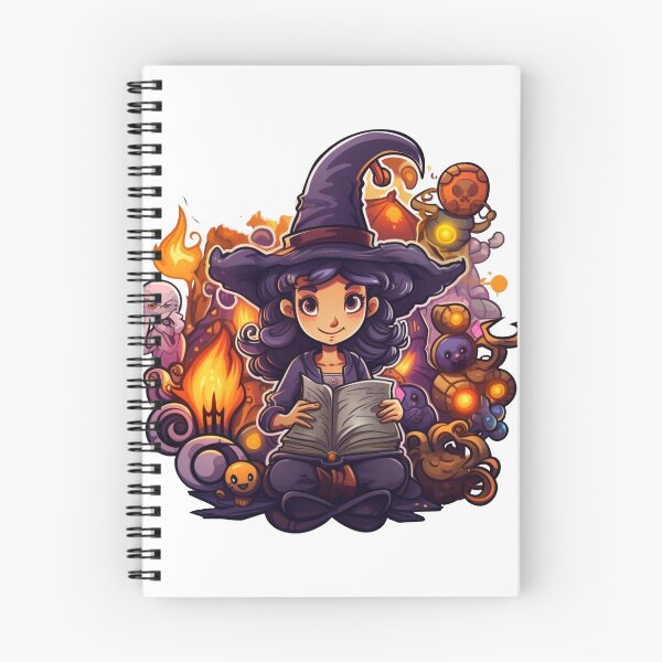 Item preview, Mystical Enigma: Cartoon Witch in Blue Sticker designed and sold by PureGlee.