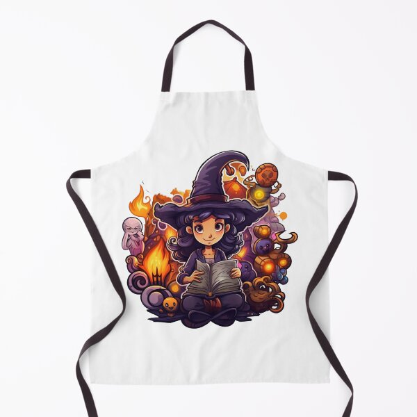Item preview, Mystical Enigma: Cartoon Witch in Blue Sticker designed and sold by PureGlee.