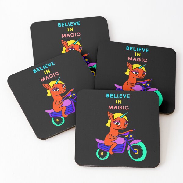 Artikelvorschau, Glauben Sie an Magin Unicorn auf dem Motorrad entworfen und verkauft von NOTSNIW ART.