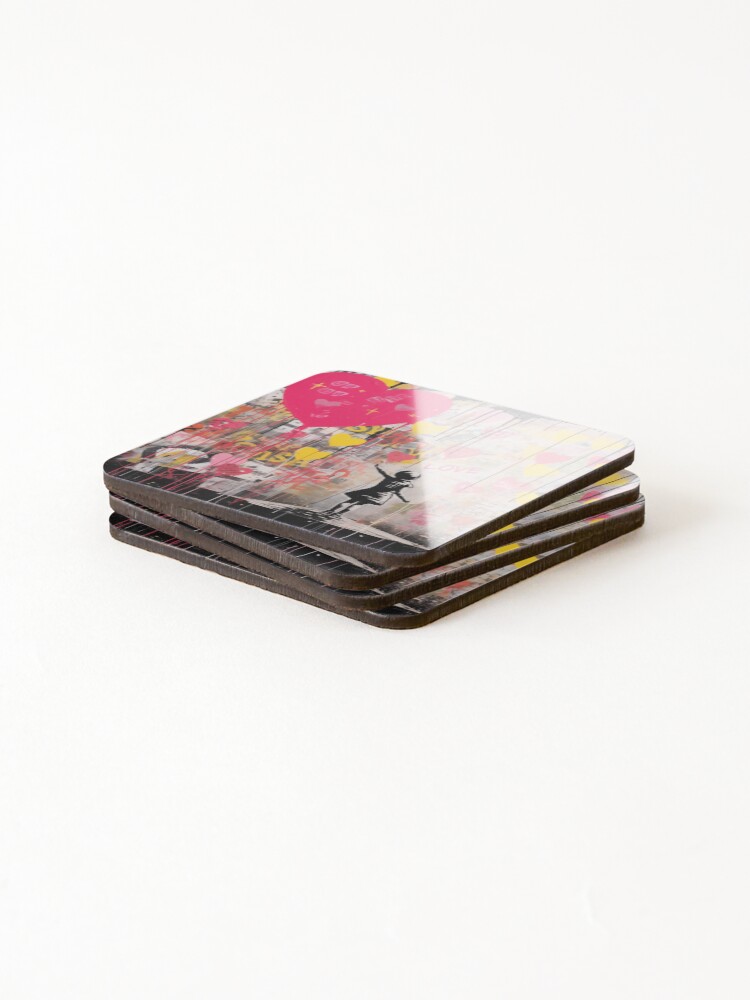Thumbnail 4 of 5, Coasters (Set of 4), Love designed and sold by RASC23.
