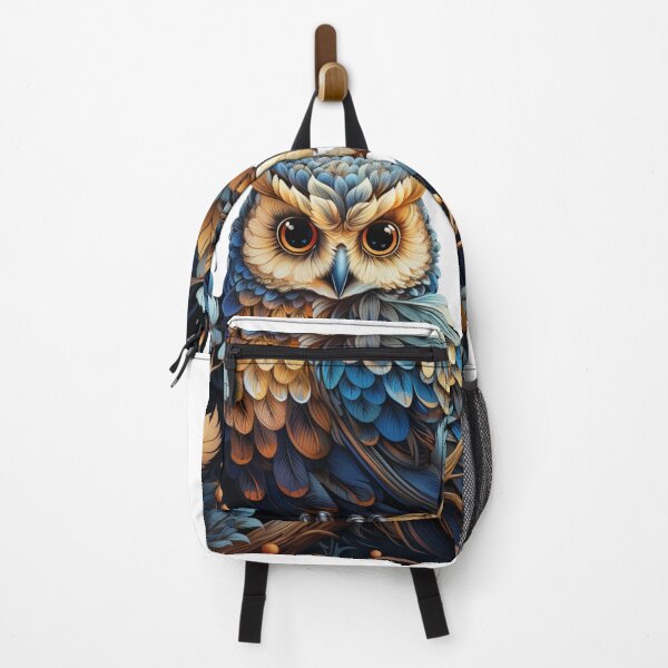 Item preview, An adorable owl in a vintage night background designed and sold by DesignVistaHub.
