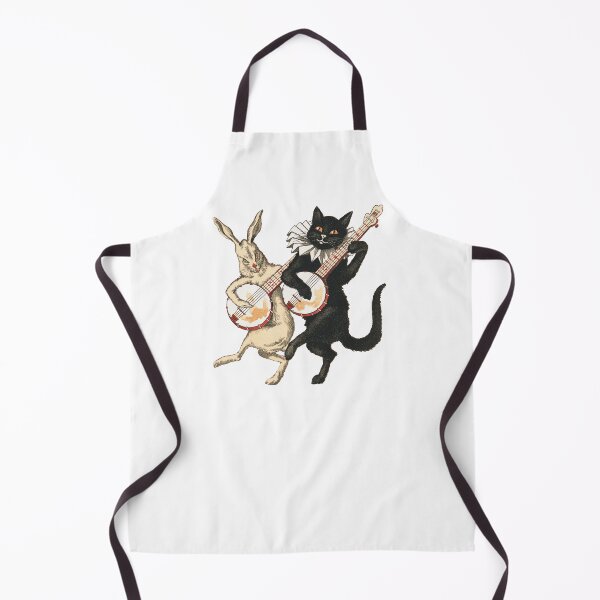 Item preview, Musical Companions: Banjo Cat and Hare Cutout - N. L. Murphys Vintage Art designed and sold by EmeraldeaArt.